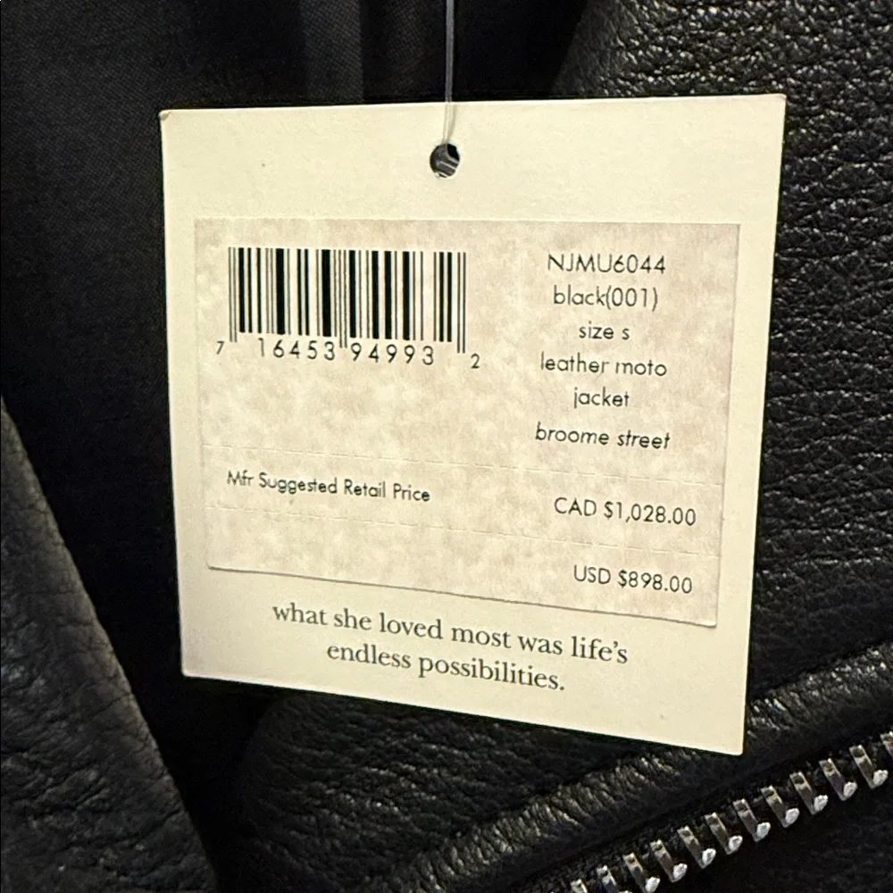 Kate Spade leather moto jacket brand new with tag. - Picture 2 of 6